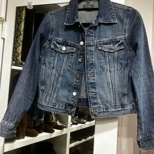 DL1961 Women's Blue Vika Shrunken Denim Jacket